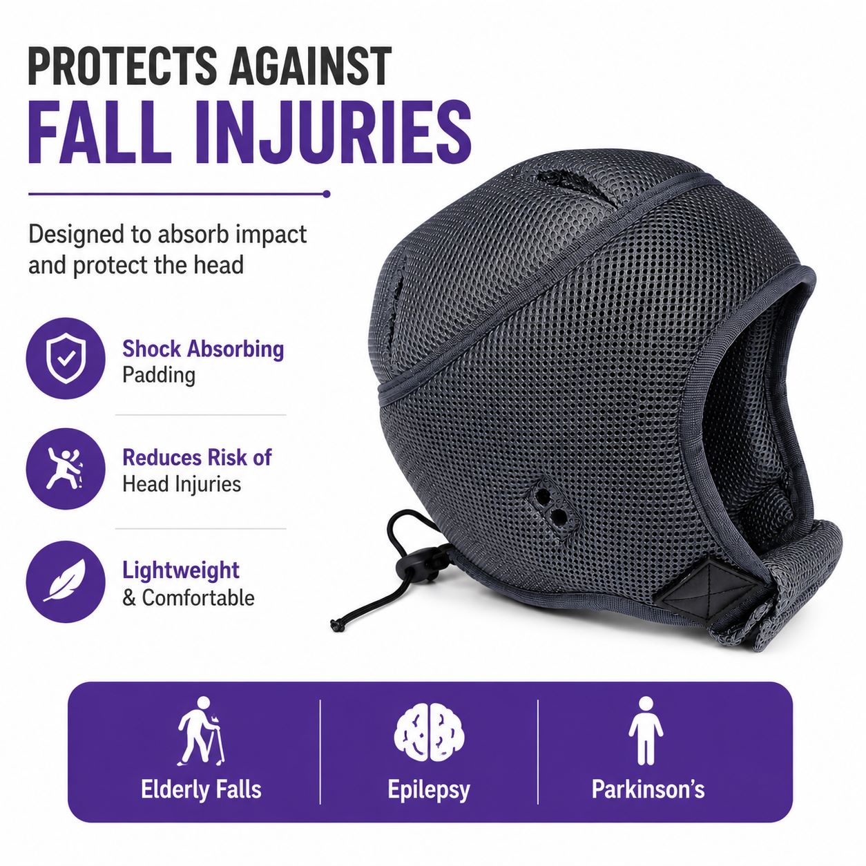 DazzleSafe™ Epilepsy Helmet | Elderly Fall Protection Helmet - Image 7
