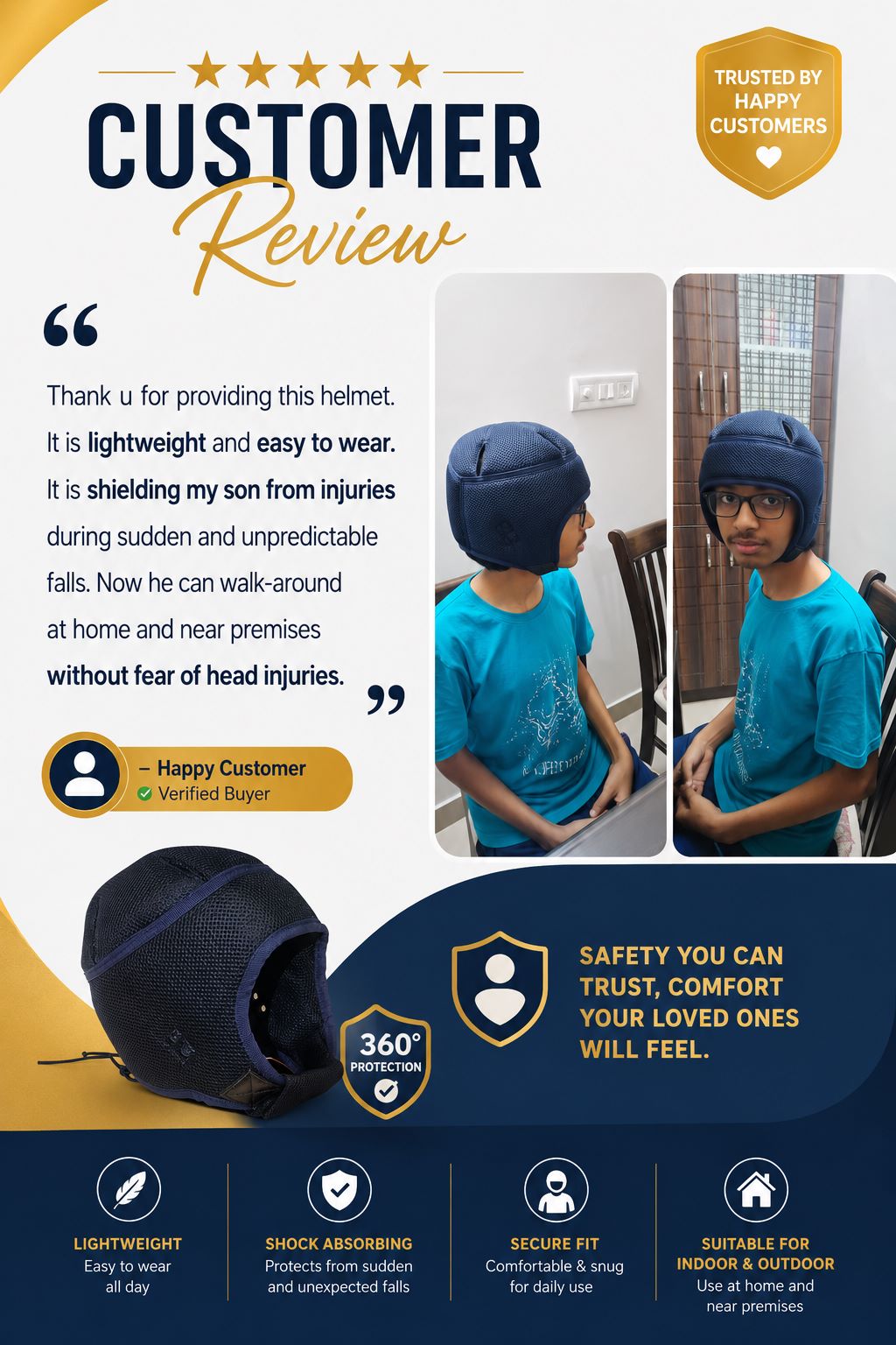 DazzleSafe™ | CDSCO Registered Epilepsy & Elderly Fall Helmet